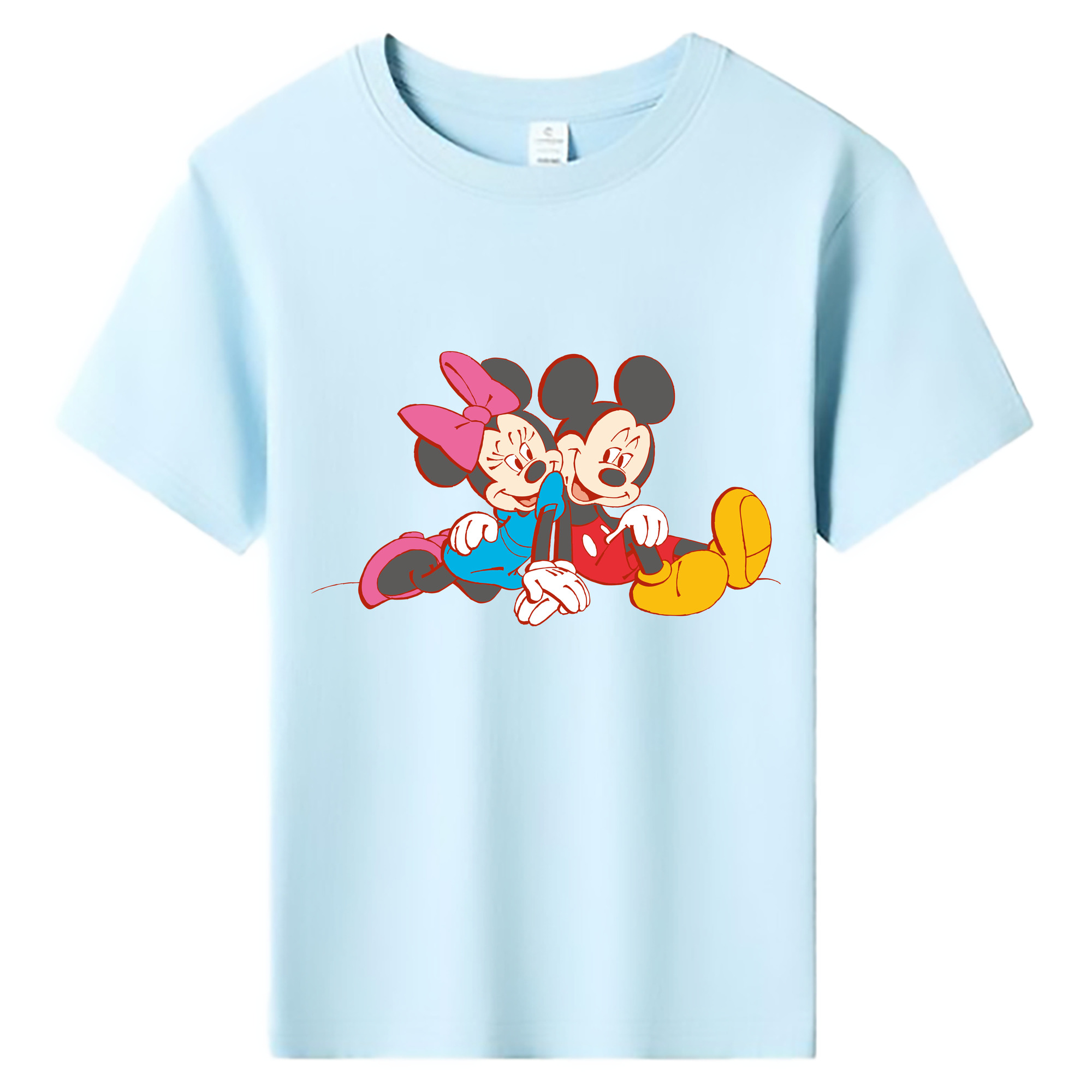 ミッキーマウス Mickey Mouse 綿100％キッズTシャツ（フロントプリント）